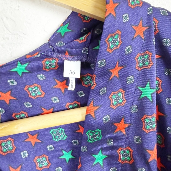 Sandro Curry Star Print Satin Romper Size 36 - Picture 5 of 7